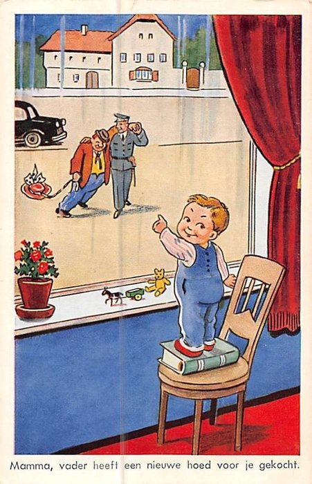 Umorismo con carte internazionali: serie divertenti - Cartolina (150) - 1920-1980