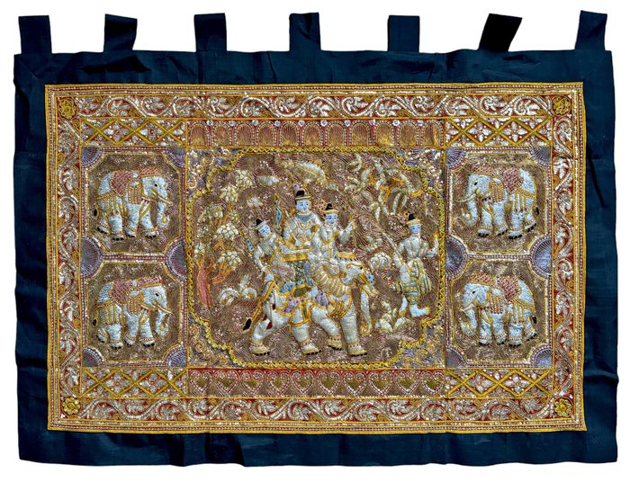 挂毯 - Kalaga - 缅甸 - 100 cm - 缅甸  (没有保留价)