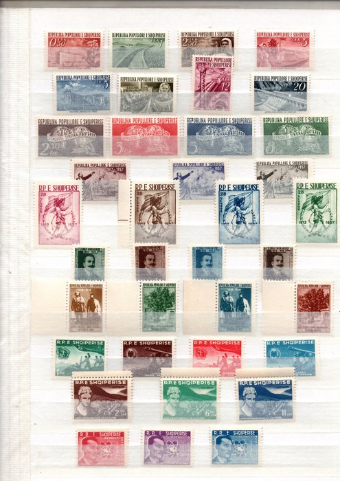 阿尔巴尼亚 1953/2002 - 阿尔巴尼亚 1953/2002 精选套装和积木，品质优良，全新邮票，cv 为 892 欧元 - michel 2021 year-525/block 138