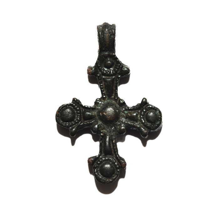 維京時代 青銅色 十字架吊墜  (沒有保留價)