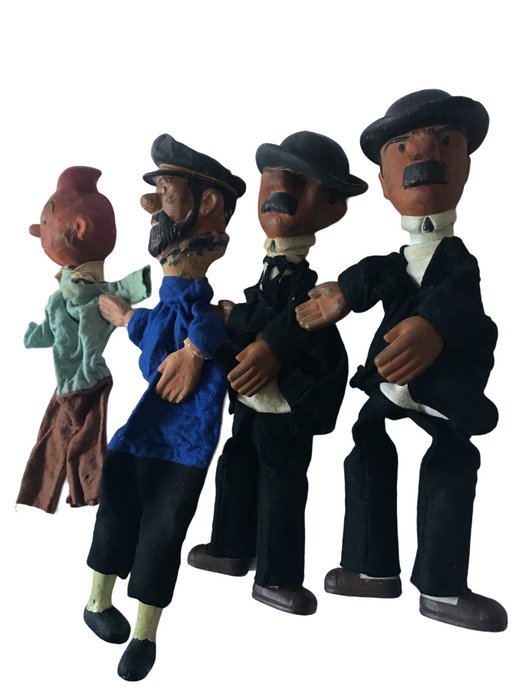 Tintin - Theatre de Polichinelle (années 1940) - 4 puppets
