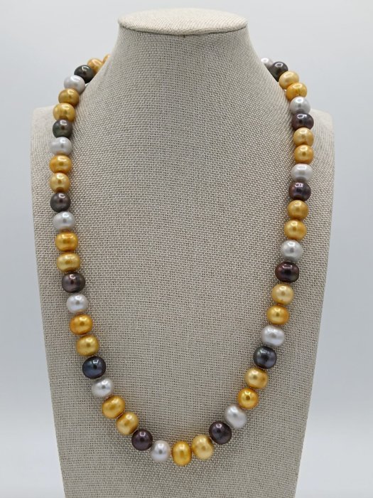 Ohne Mindestpreis - Halskette Weißgold, Zuchtperlen Perle 