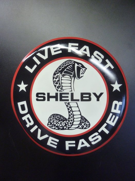 Shelby - Reclamebord - Shelby Garage Sign Metalen koepelvormige Cobra metalen bord gemaakt in de VS - metaal