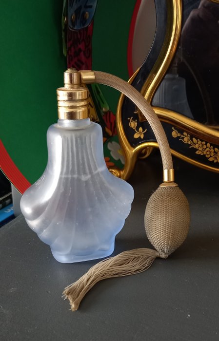 香水瓶 - 老式喷雾器 - 玻璃