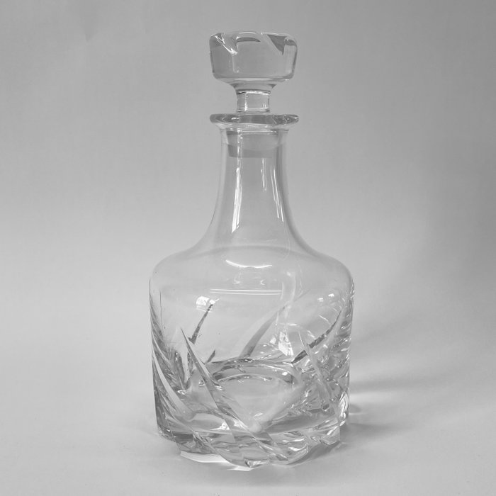 Daum - 醒酒器 - 切割玻璃水瓶，署名“Daum France” - 水晶