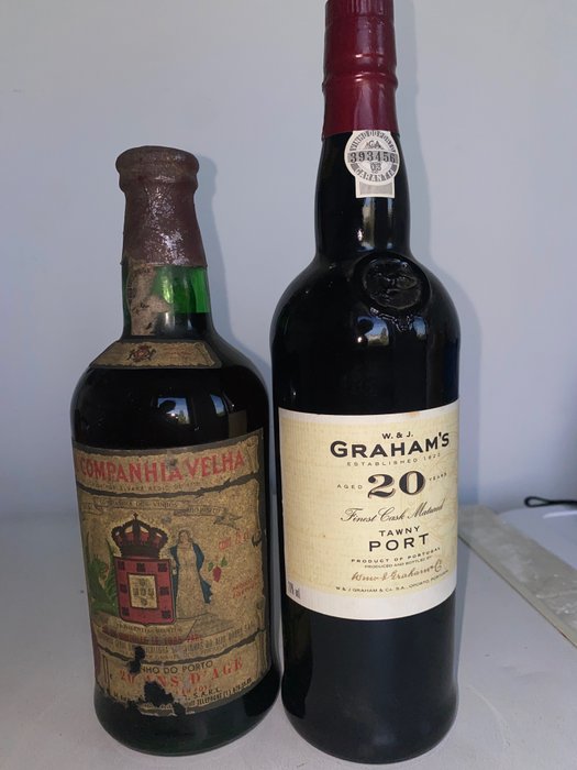 20 years old Tawny Port: Real Companhia Velha & Graham's - Old Bottlings - Douro - 2 Butelki (0,75l)
