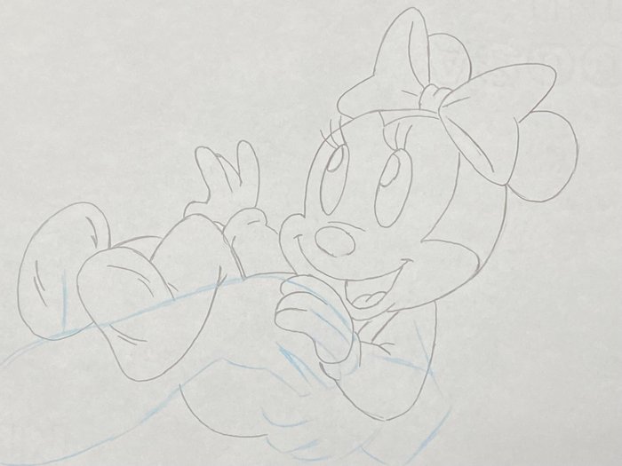 The Walt Disney Company, ca. 1980s - 1 Original animasjonstegning av Minnie Mouse, som en baby