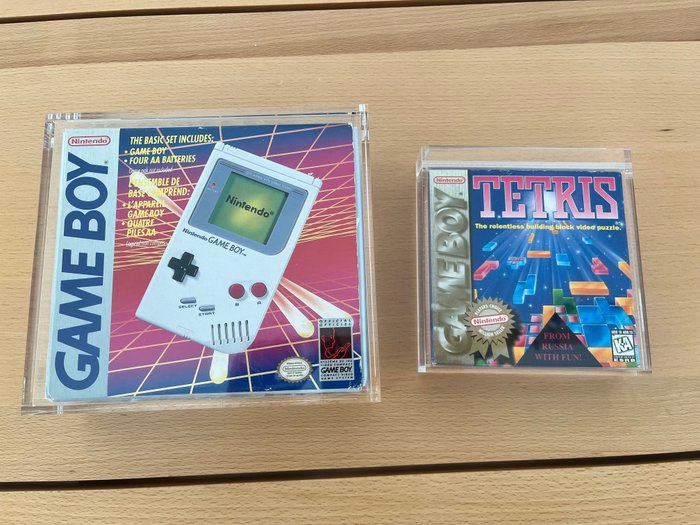 Nintendo - Game Boy 1989 + Tetris - Gameboy Classic - Videopelikonsoli (2) - Alkuperäispakkauksessa