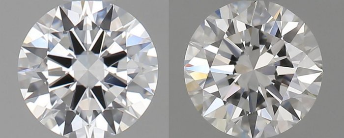 2 pcs Diamanten - 1.01 ct - Brillant - D (farblos) - IF (makellos), *No Reserve Price* *Matching Pair* *EX*