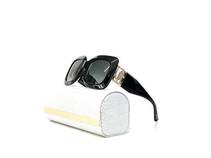 Jimmy Choo - GAYA, Cat.: 3, Classic shiny Black & Gold, Special Gold JC Logo temples, gradient *New & Unused - Sunglasses