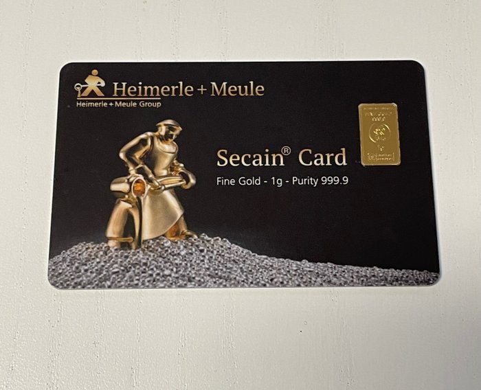 1 gram - Złoto - .999%. Heimerle + Meule. - Zapieczętowany  (Bez ceny minimalnej
)