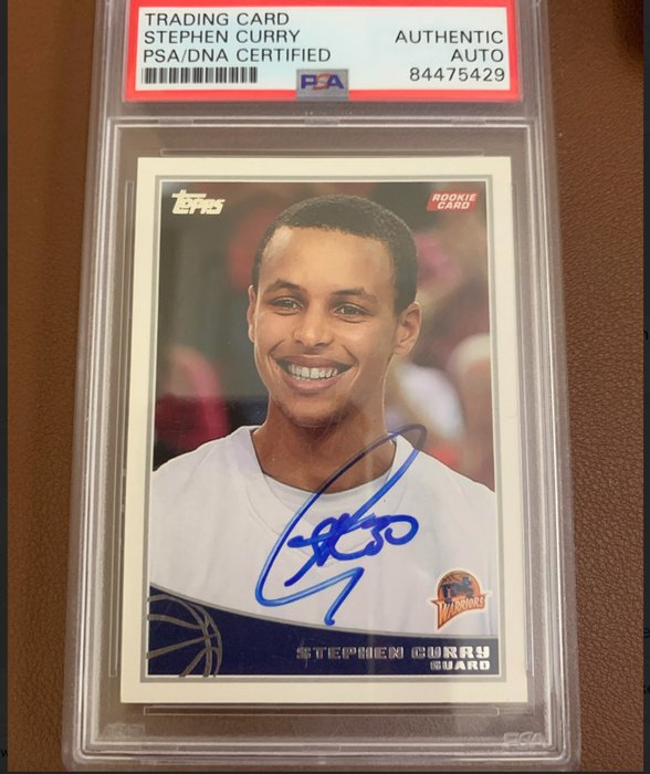 2009 - Topps - Stephen Curry - #321 Rookie - Hand Signed - 1 Graded card - PSA Authentic Auto