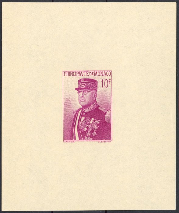摩納哥 1938 - 路易二世王子 - 郵政新鮮度 - 豪華 - 評級：225 歐元 - Yvert Bloc 1
