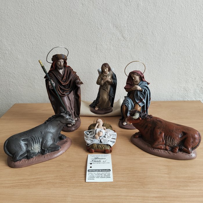 Jesús griñán - Weihnachtskrippe Hermanos Griñán (6) - 20cm-Modell - Leinen, Terracotta
