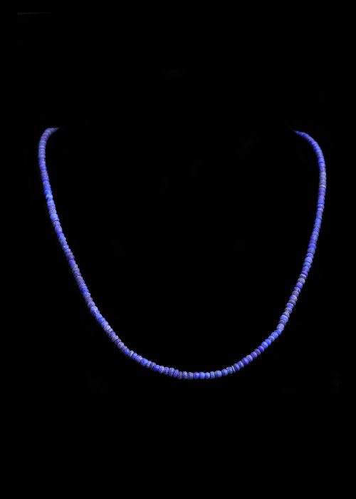 Västasiatisk Lapis lazuli Pärlat halsband  (Utan reservationspris)