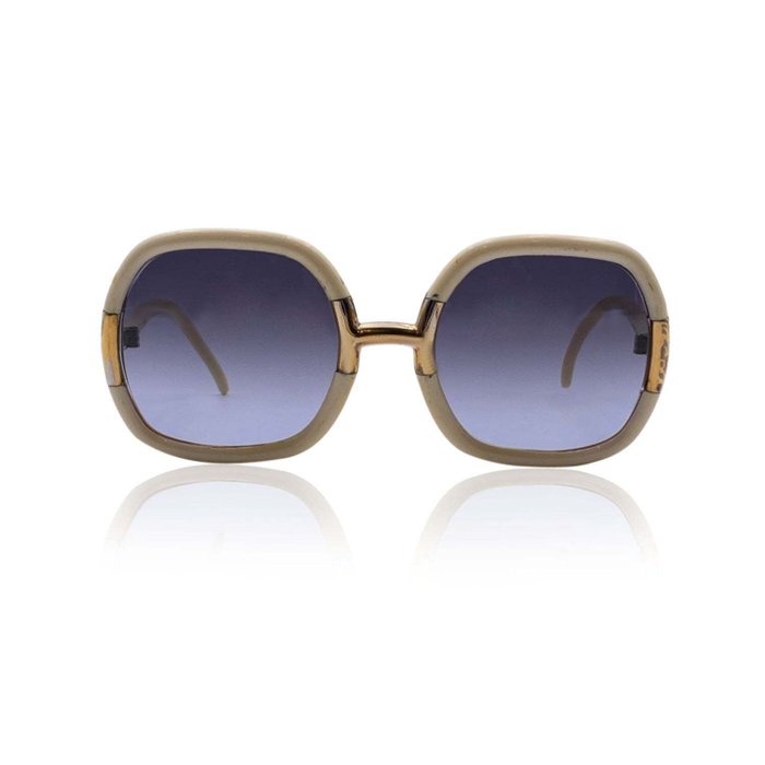 Other brand - Vintage Beige Oversized G 20 Sunglasses 55/15 120mm - Aurinkolasit