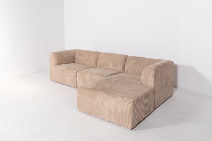 Living & more - Sofa (3) - Karl - Stoff, Holz