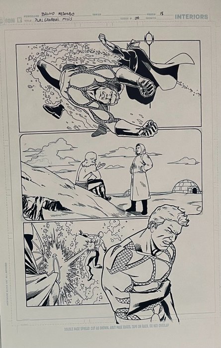 Bruno Redondo (Pencils and Inks) Original page - Justice League: General Mills - #4 page 15