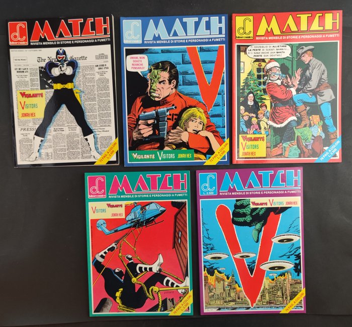Match - Collezione Semicompleta - 5 Comic - Prima ediție - 1985/1986