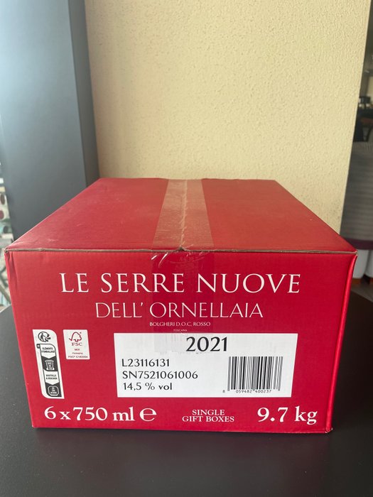 2021 Tenuta dell’Ornellaia, Le Serre Nuove - Bolgheri - 6 瓶 (0.75L)