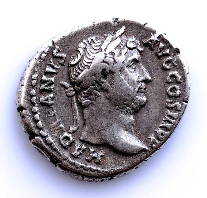羅馬帝國. 哈德良 (AD 117-138). Denarius Roma - COS III, Fortuna