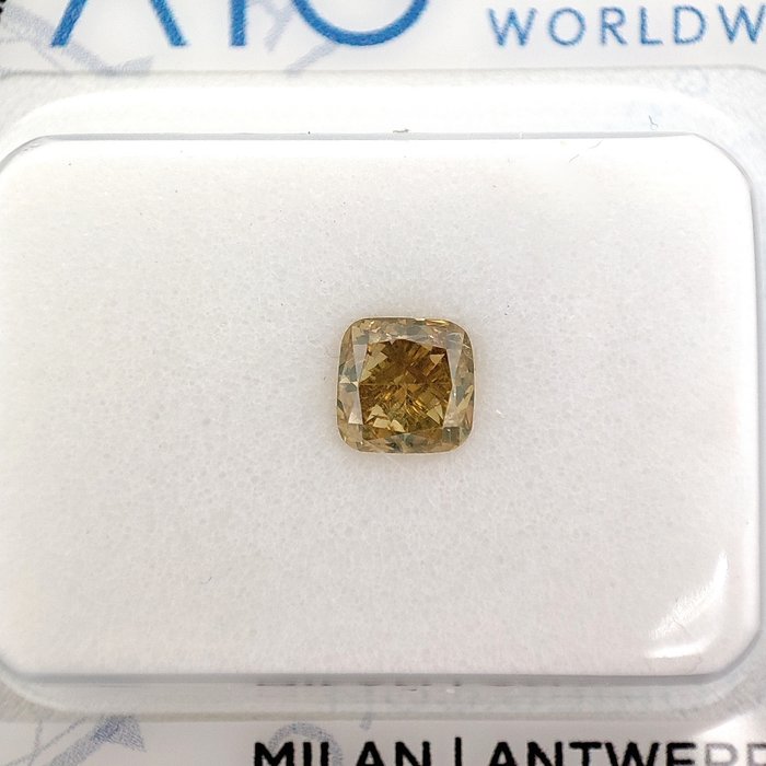 Diamant - 0.49 ct - Kissen - Fancy Brownish Yellow - SI1 *No Reserve Price*