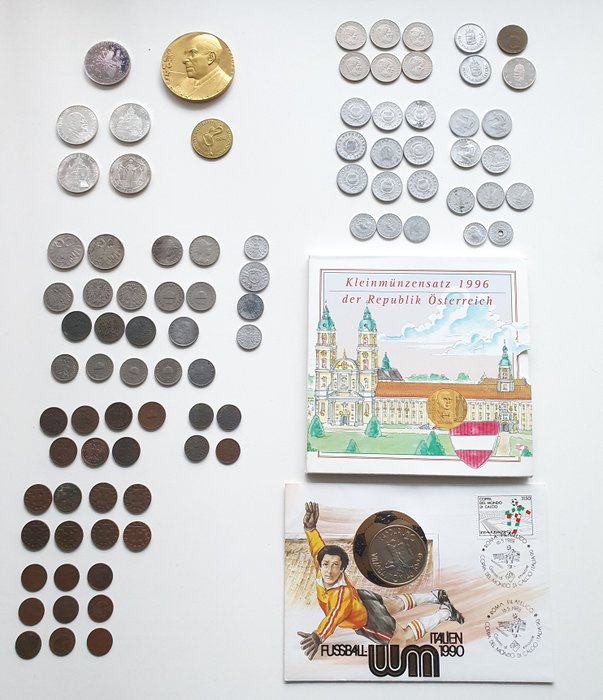 Unkari. An interesting lot of 95x Coins, including silver  (Ei pohjahintaa)