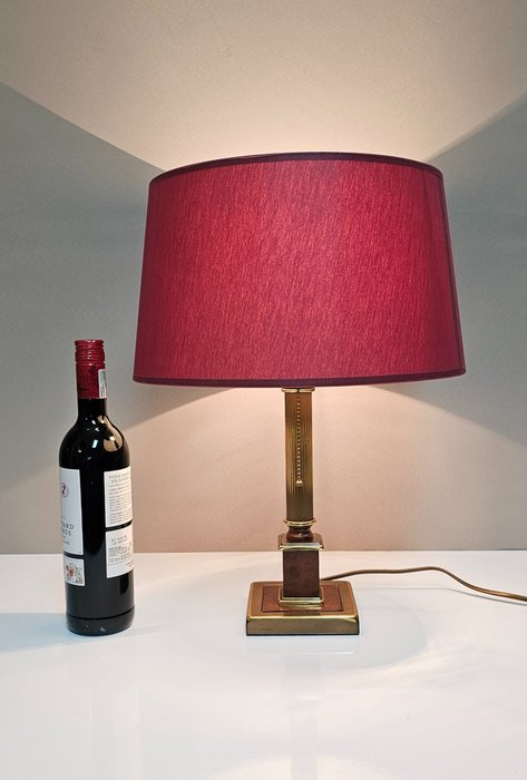 1 Herda neoklassieke tafellamp - Lampe de table - Brons/Message