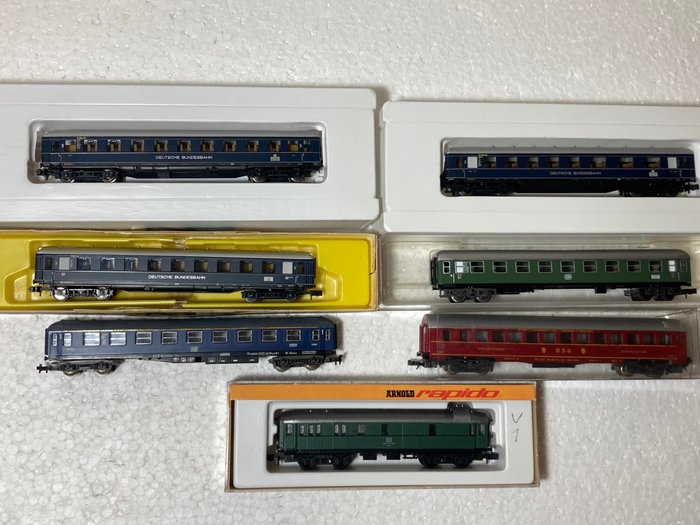 Lima, Minitrix, Arnold N - Carrozza passeggeri di modellini di treni (7) - Varii x 7 - DB