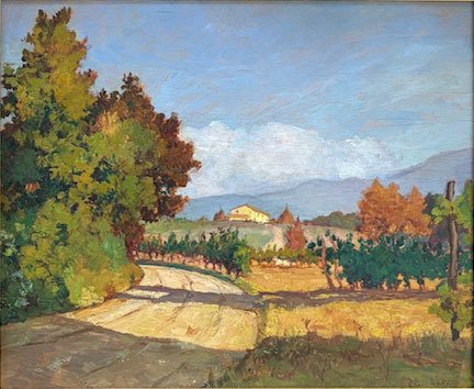 Mario Menichetti (1889 -1975) - Paesaggio Toscano