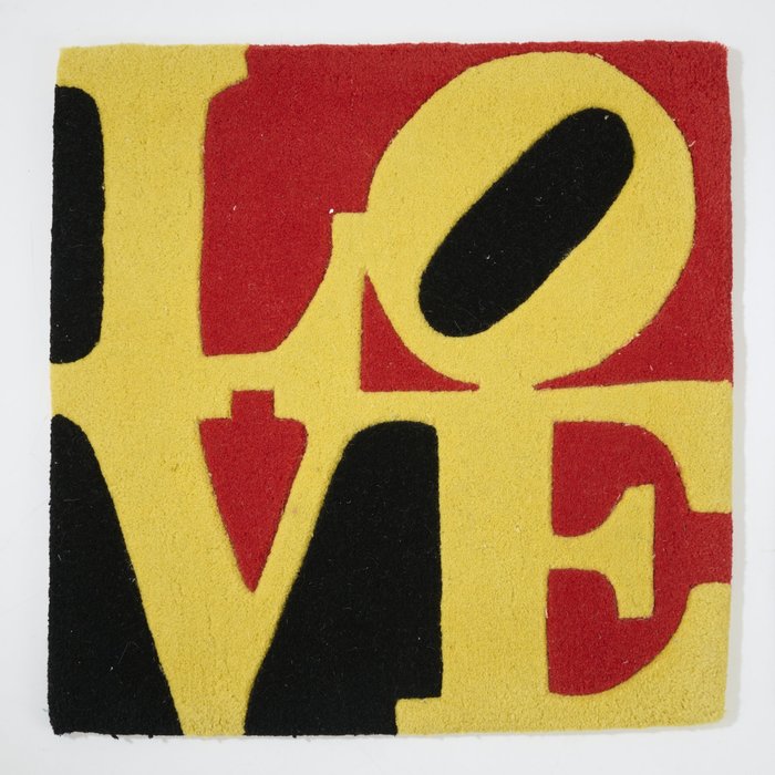 Robert Indiana (1928-2018) - [1x]  LOVE  -GERMAN LOVE  Rug/Teppich  -> MOTHER'SDAY  ART/GIFT