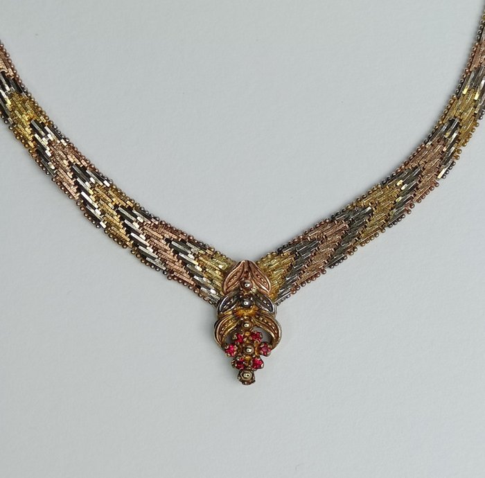 No Reserve Price - Necklace Gold-plated, Silver 