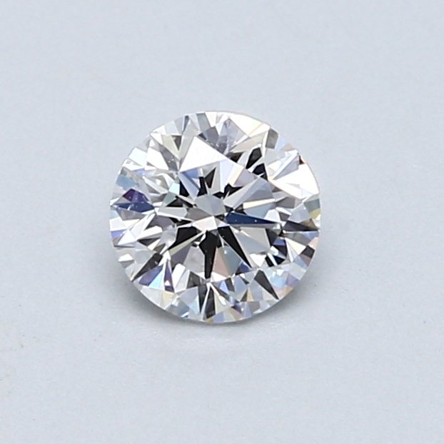 1 pcs Diamant - 0.50 ct - Rund, strålende - D (farveløs) - IF (fejlfri)