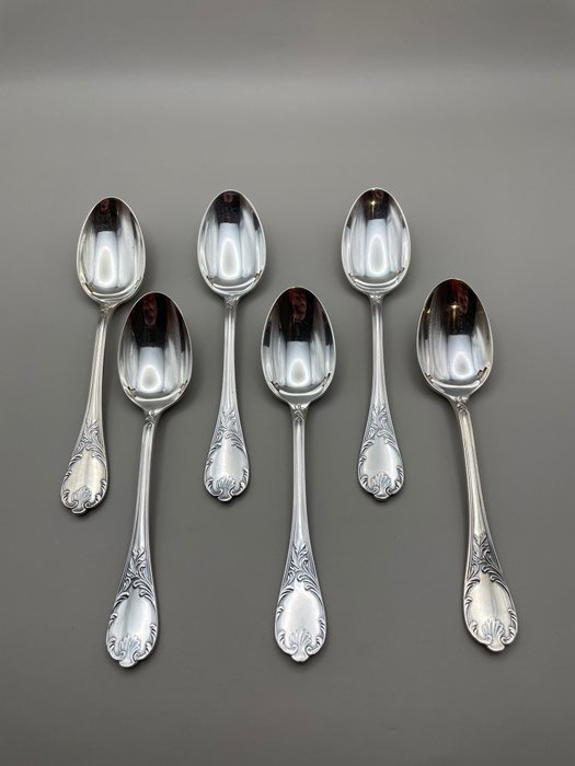 Christofle - Coffee spoon (6) - marly - Silverplate