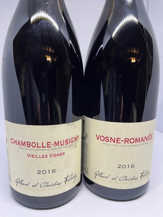 2016 Gilbert et Christine Felletig Chambolle Musigny "Vielles Vignes" & Vosne Romanée - Burgund - 2 Flaschen (0,75 l)