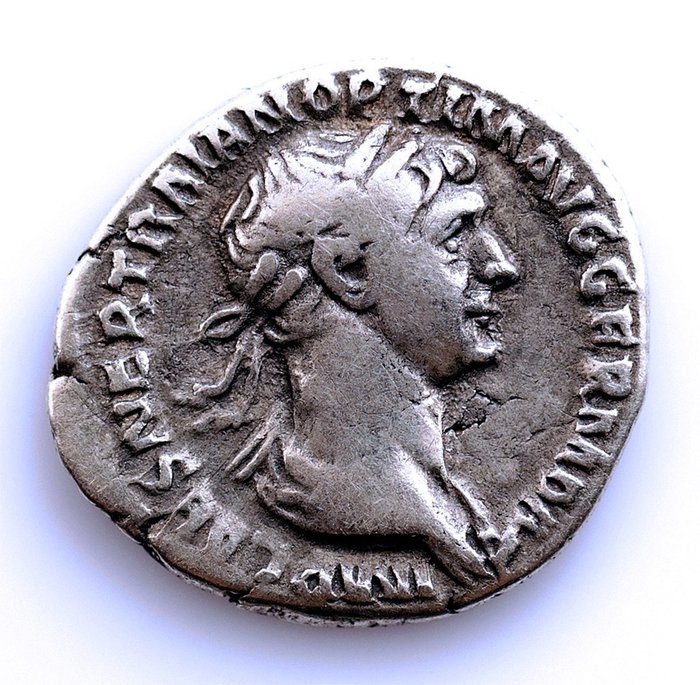 Impreiu Roman. Traian (AD 98-117). Denarius Roma, 108-109 d.C.  - Salus sentada a izquierda