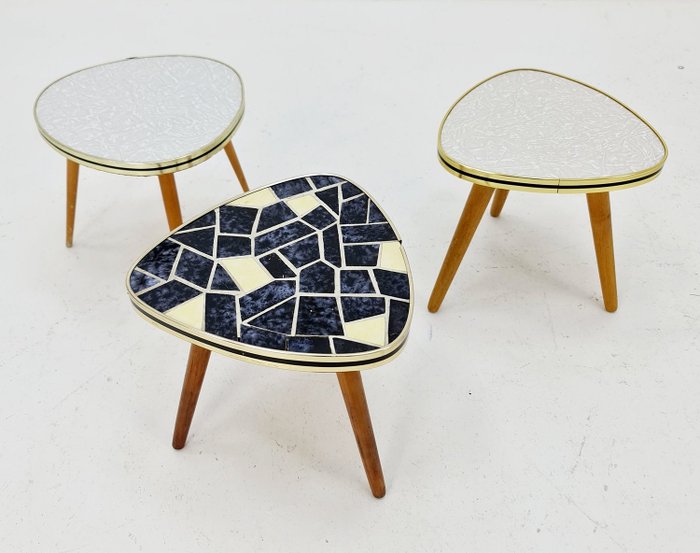 Console table - 木, 陶瓷, 三花桌-花凳-腎桌