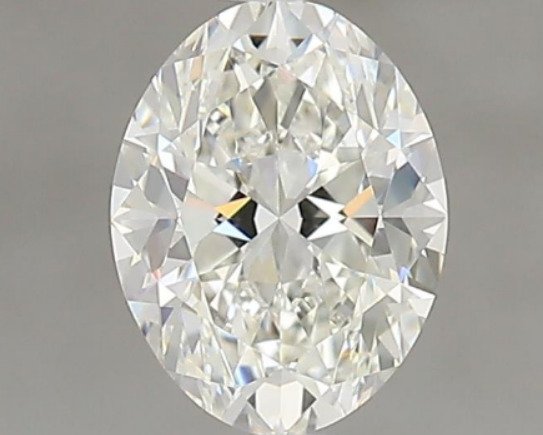 1 pcs Diamant - 0.90 ct - Ovaal - H - IF (intern zuiver), *No Reserve Price* *EX*