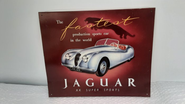 Jaguar - Reklamskylt - metall