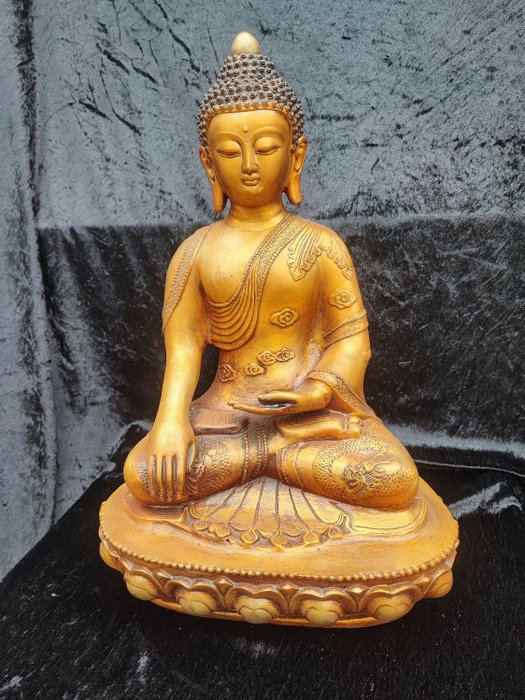 Buddha in wai - 铜鎏金 - 中國