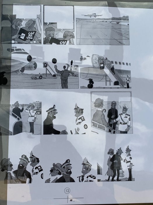Tintin - Vol 714 pour Sidney - film d impression couleur page 12 - 1 印刷運行
