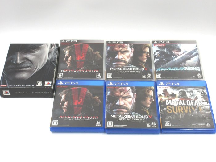 KONAMI - Metal Gear Solid Guns of The Patriots Phantom Pain Ground Zeroes Rising Revengeance Survive Japan - PlayStation3 （PS3）PlayStation4（PS4） - Set de videojuegos (7) - En la caja original