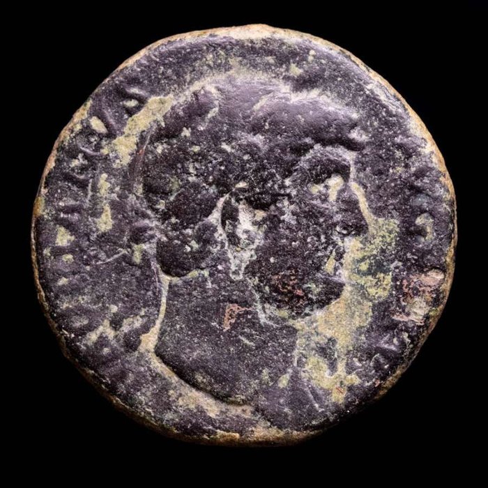 罗马帝国. 哈德良 （公元117-138）. As Rome, ca. A.D. 124-128.  COS III, S C Minerva advancing right, holding javelin and shield.  (没有保留价)