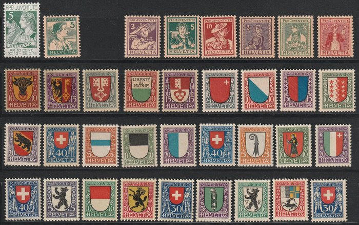 Schweiz 1913/1925 - Pro Juventute; die Serie aus den Anfangsjahren