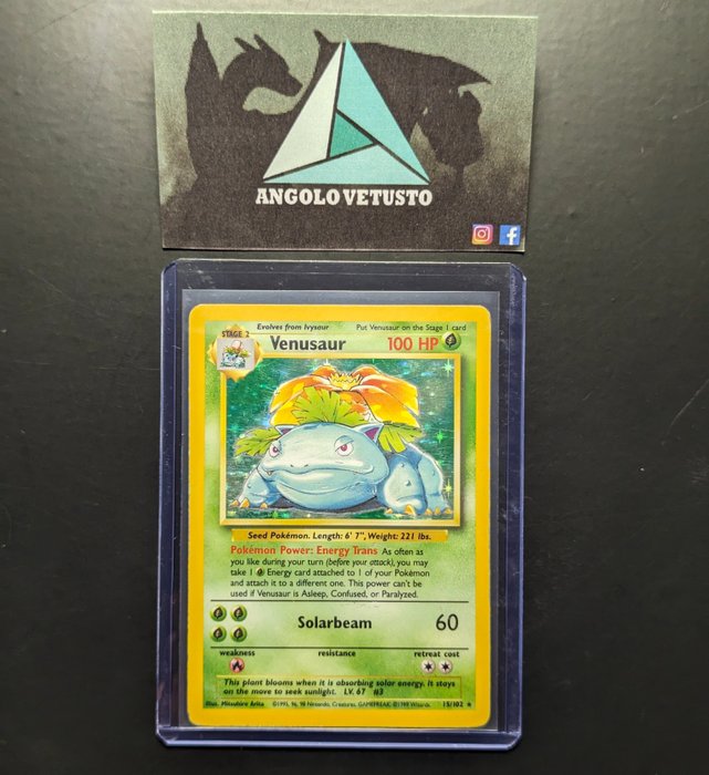 Wizards of The Coast - 1 Card - Pokémon WOTC - Venusaur Rare Holo 15/102, set Base ENG 1999 - Venusaur