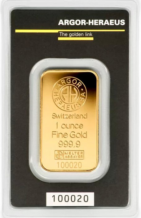 1 Troy Ounce - Guld 999 - Heraeus - Forseglet & Med certifikat