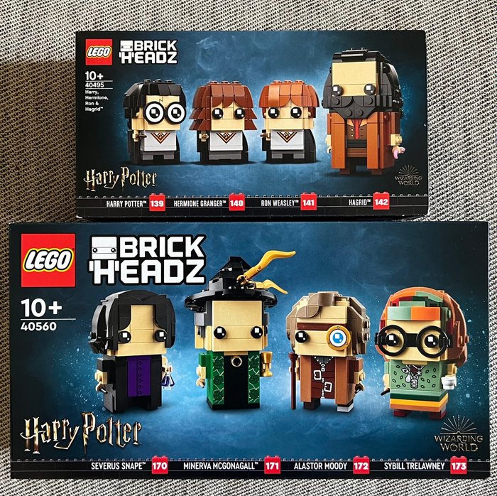 Lego - Brickheadz - 40560 + 40495 - Professors of Hogwarts + Harry, Hermione, Ron and Hagrid