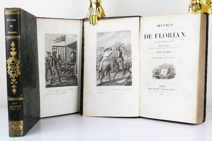 Florian & Cervantes - Don Quichotte de la Manche. Oeuvres de Florian - 1838
