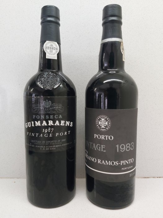 Vintage Port: 1983 Ramos Pinto & 1987 Fonseca Guimaraens - Douro - 2 Botellas (0,75 L)