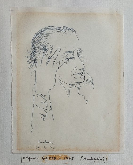 Orfeo Tamburi (1910-1994) - Ritratto Alfonso Gatto